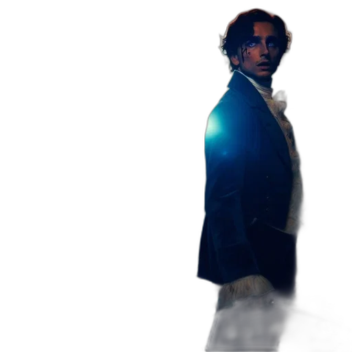 jacket, staff, robot, sword transparent PNG cut-out