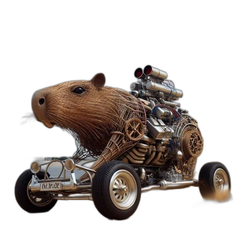 car, animal, photorealistic, 3d render transparent PNG cut-out