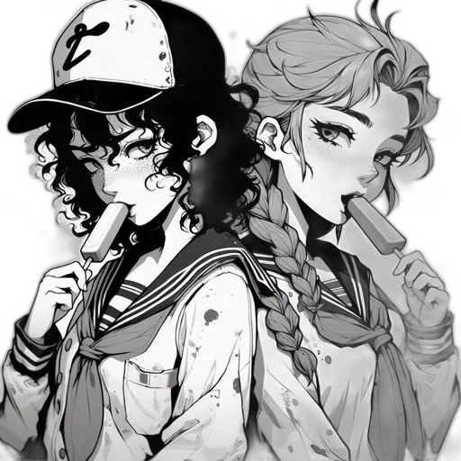 hat, face, anime, cartoon transparent PNG cut-out