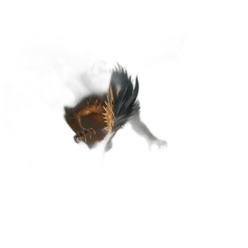 dragon, animal, creature, hair transparent PNG cut-out