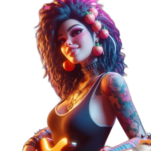 dress, jewelry, cyberpunk, concept art transparent PNG cut-out