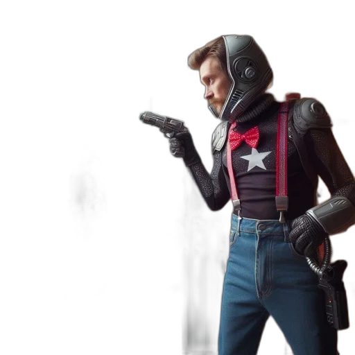 jacket, robot, concept art, 3d render transparent PNG cut-out