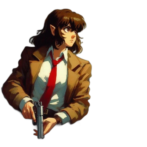 jacket, weapon, staff, sword transparent PNG cut-out