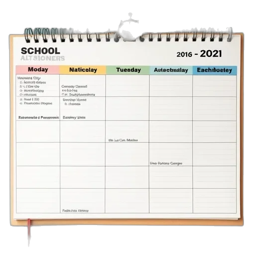 two, month, calendars, school transparent PNG cut-out