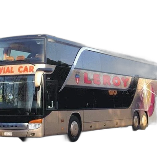 3d render, photorealistic, concept art, double-decker transparent PNG cut-out