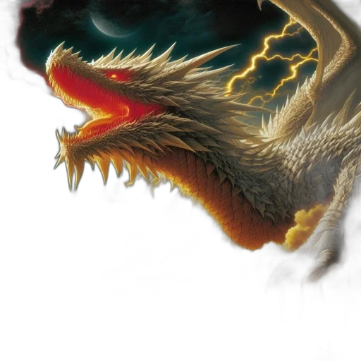 dragon, mask, hair, creature transparent PNG cut-out
