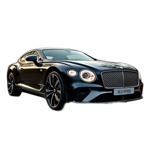 car, 3d render, photorealistic, bentley transparent PNG cut-out