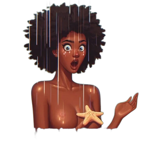 hair, dress, staff, pixel art transparent PNG cut-out