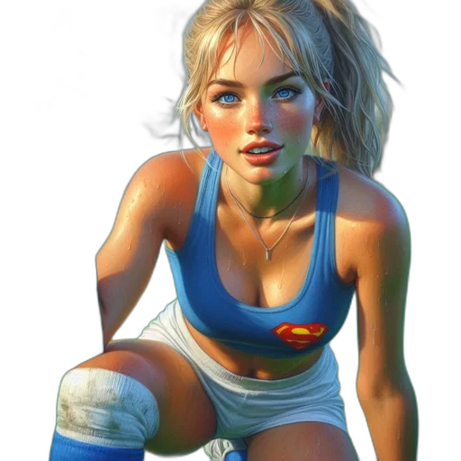 face, weapon, comic book art, photorealistic transparent PNG cut-out