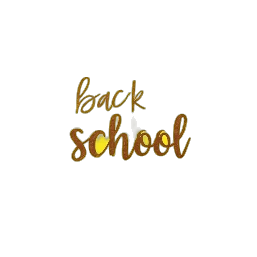 3d render, back, school, inscription transparent PNG cut-out