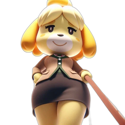 staff, dress, animal, 3d render transparent PNG cut-out