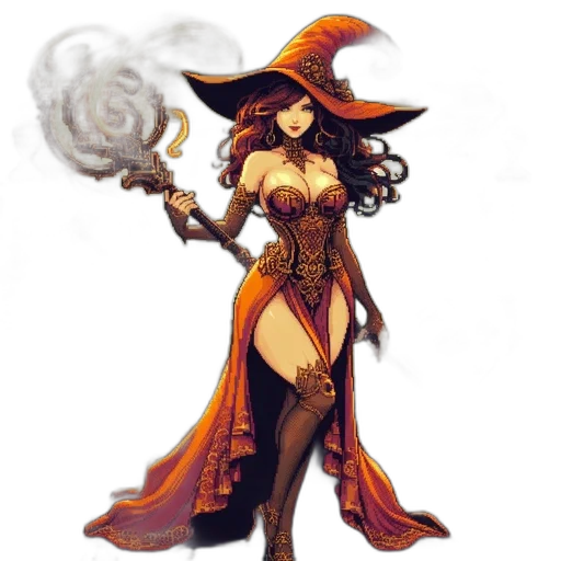 staff, dress, fantasy art, concept art transparent PNG cut-out