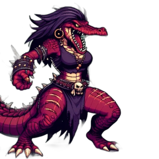 dragon, creature, animal, pixel art transparent PNG cut-out