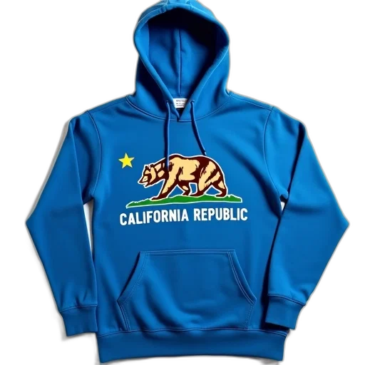 jacket, blue, hoodie, graphic transparent PNG cut-out