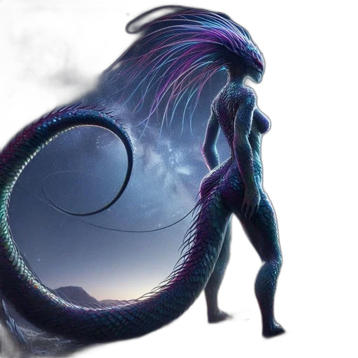 dragon, creature, hair, animal transparent PNG cut-out