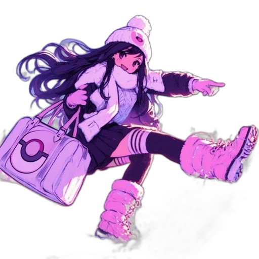 jacket, weapon, concept art, vaporwave transparent PNG cut-out