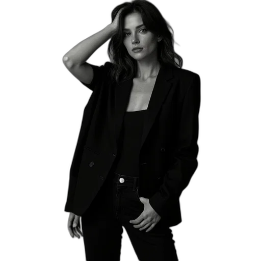 jacket, dress, staff, jewelry transparent PNG cut-out