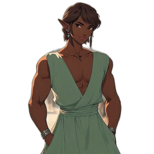 dress, staff, concept art, fantasy art transparent PNG cut-out