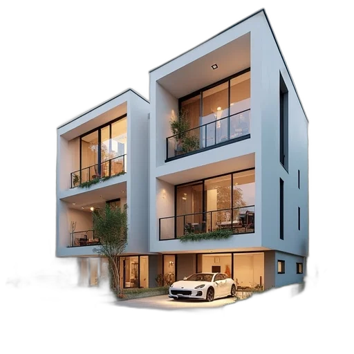building, 3d render, photorealistic, concept art transparent PNG cut-out