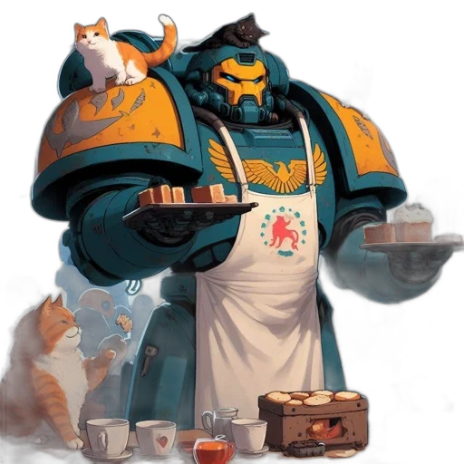 robot, staff, food, concept art transparent PNG cut-out