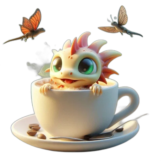 dragon, creature, 3d render, fantasy art transparent PNG cut-out