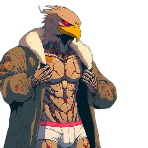 jacket, animal, mask, concept art transparent PNG cut-out