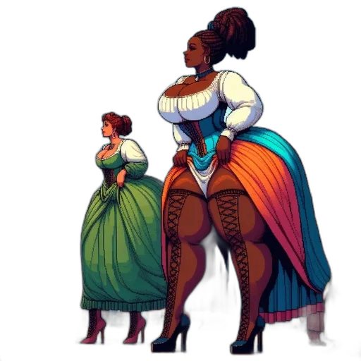 dress, concept art, fantasy art, pixel art transparent PNG cut-out