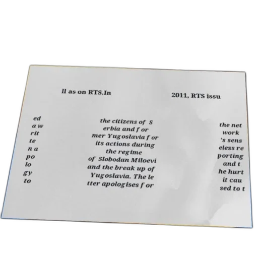 letter, apologizes, citizens, serbia transparent PNG cut-out