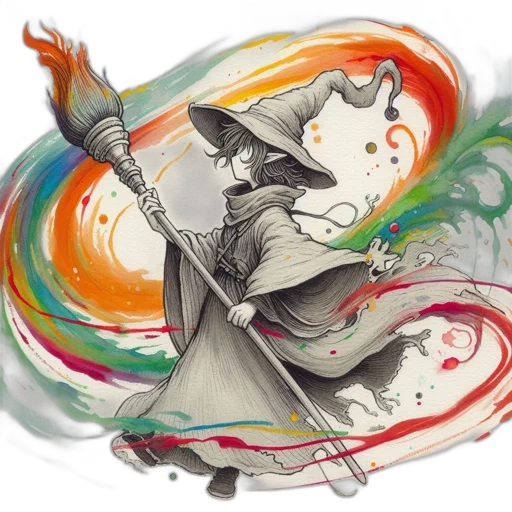 fantasy art, watercolor, concept art, comic book art transparent PNG cut-out