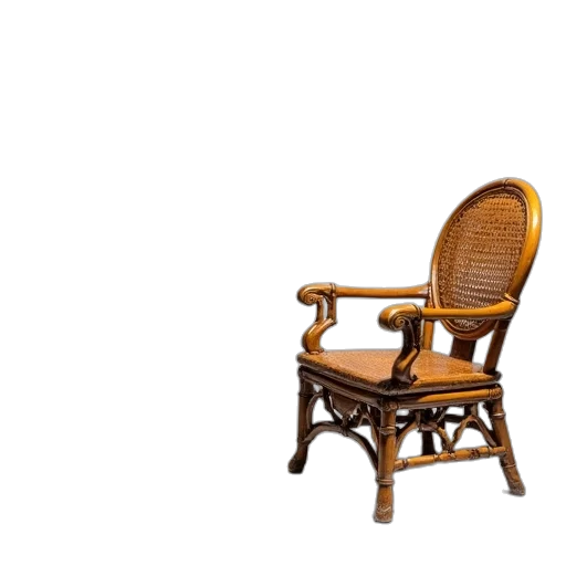 furniture, crown, staff, 3d render transparent PNG cut-out