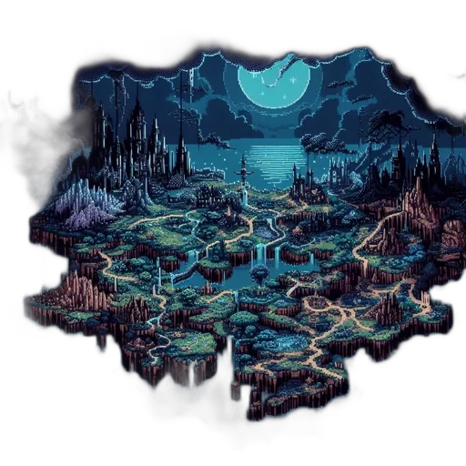 concept art, pixel art, fantasy art, comic book art transparent PNG cut-out