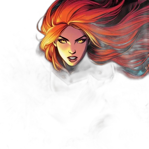 comic book art, concept art, fantasy art, watercolor transparent PNG cut-out