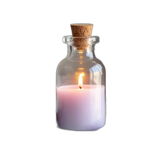 bottle, 3d render, fire, small transparent PNG cut-out