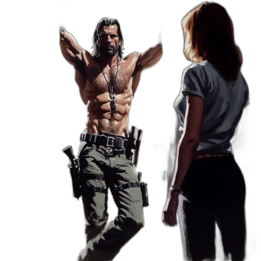 comic book art, concept art, photorealistic, fantasy art transparent PNG cut-out