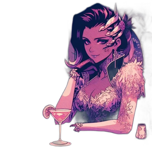 dress, jewelry, comic book art, concept art transparent PNG cut-out