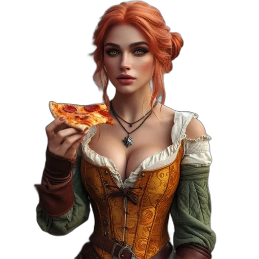 food, dress, face, fantasy art transparent PNG cut-out