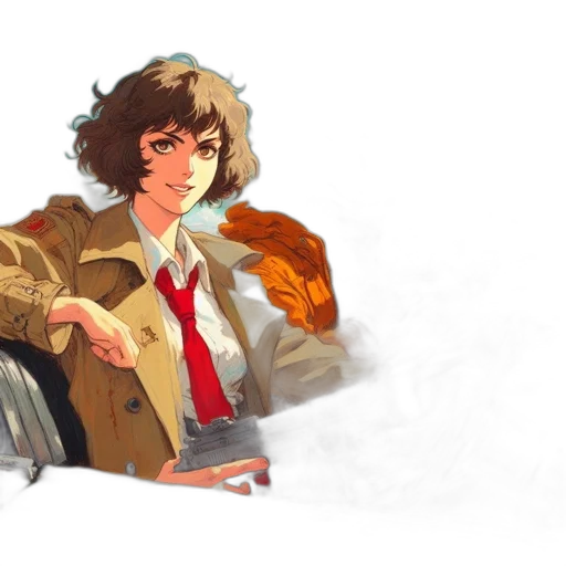 jacket, concept art, watercolor, pixel art transparent PNG cut-out