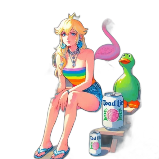 dress, bottle, dragon, vaporwave transparent PNG cut-out