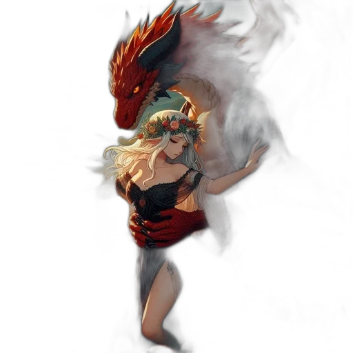 dragon, staff, mask, creature transparent PNG cut-out