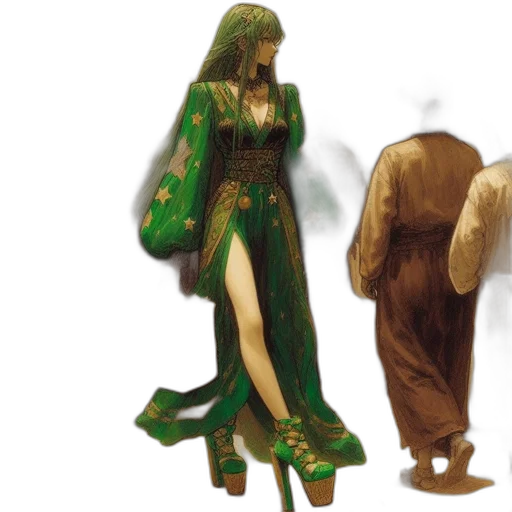 dress, concept art, fantasy art, 3d render transparent PNG cut-out