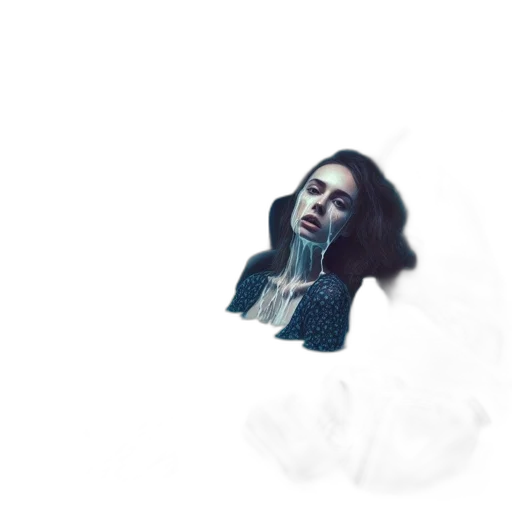 face, jacket, mask, photorealistic transparent PNG cut-out
