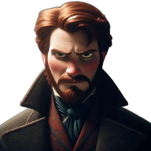 face, staff, jacket, concept art transparent PNG cut-out