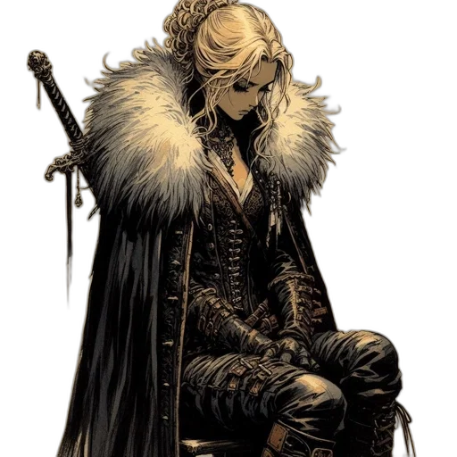 comic book art, concept art, fantasy art, dark transparent PNG cut-out