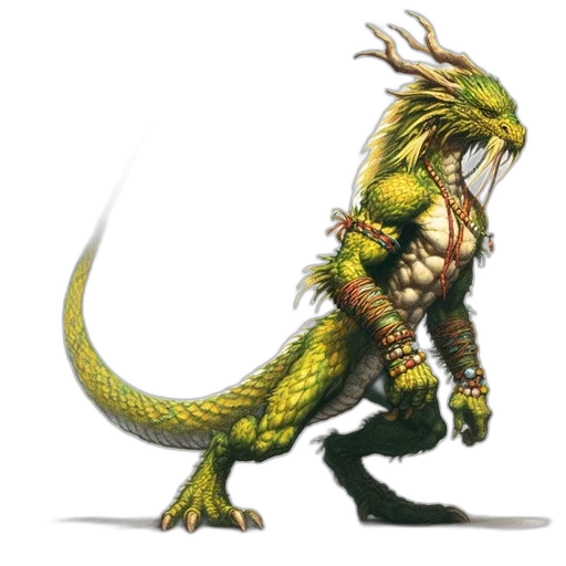 dragon, creature, staff, animal transparent PNG cut-out