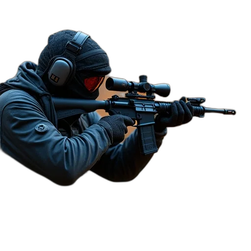 weapon, mask, jacket, staff transparent PNG cut-out