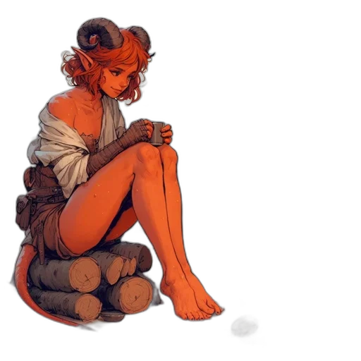 creature, dress, staff, mask transparent PNG cut-out