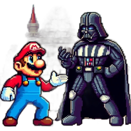 pixel art, concept art, comic book art, 3d render transparent PNG cut-out