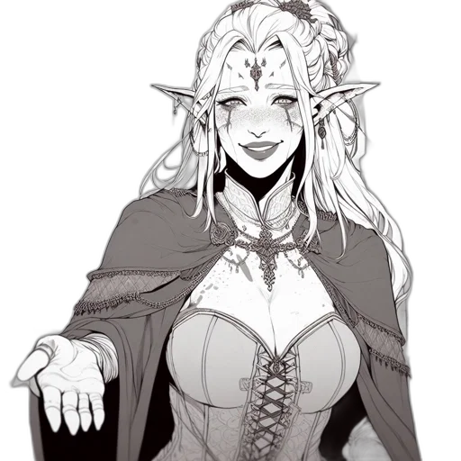 dragon, dress, staff, creature transparent PNG cut-out