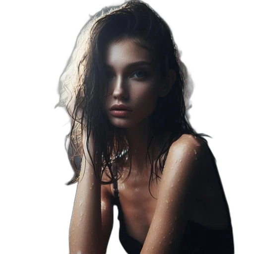 jewelry, face, dress, hair transparent PNG cut-out