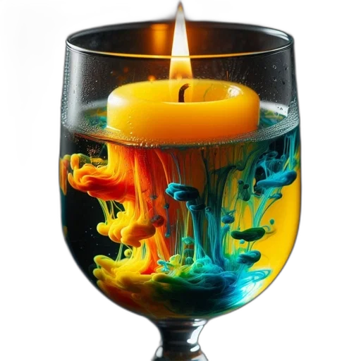 bottle, photorealistic, oil painting, fire transparent PNG cut-out